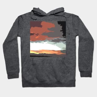 Boulder Colorado viewed from Denver Colorado at sunset Hoodie